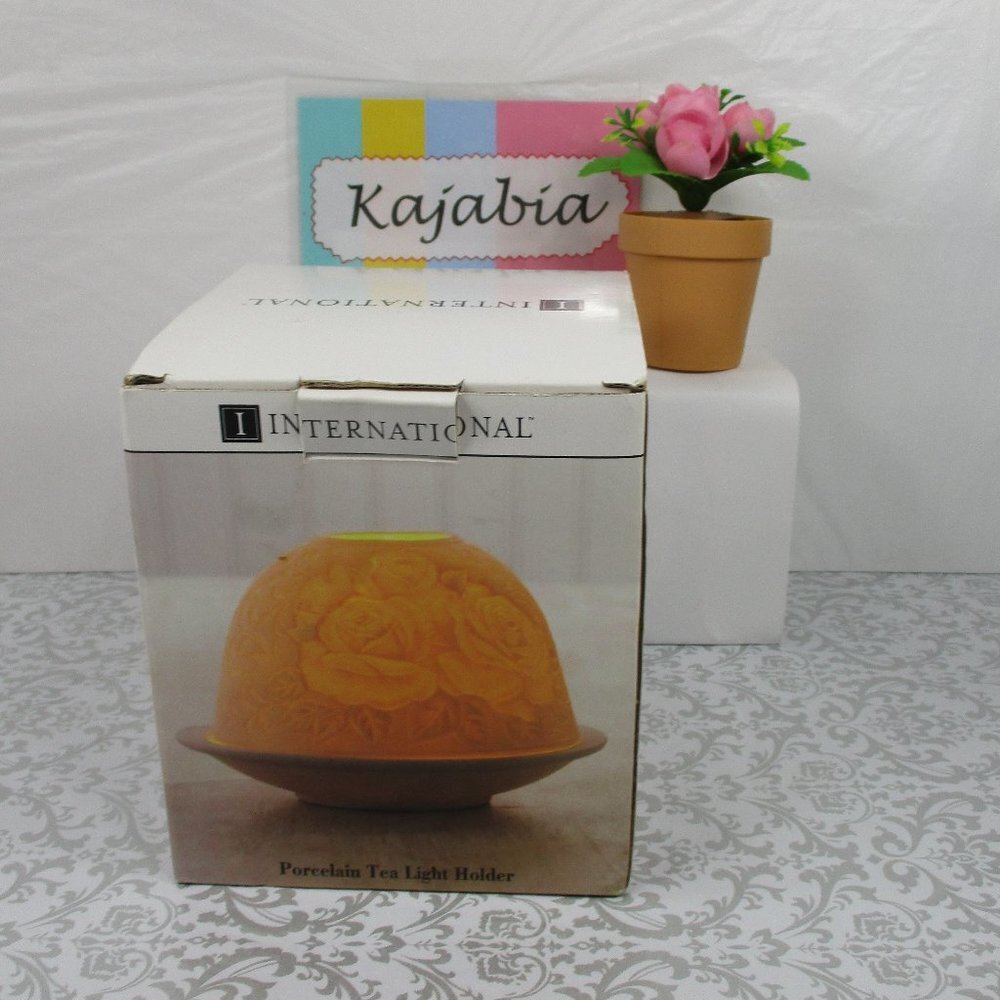PORCELAIN Tea Light Holder NIB